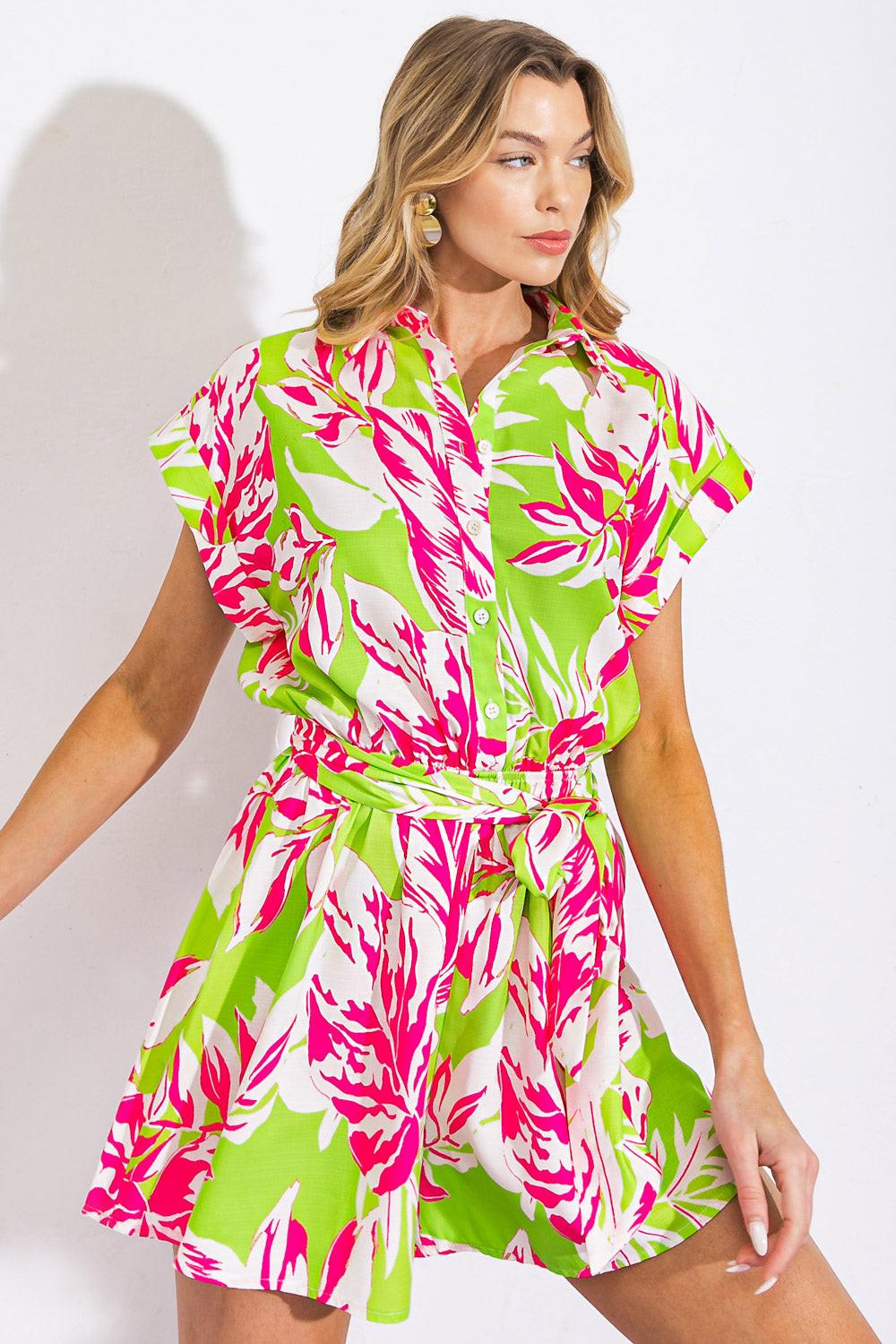 Only a Memory Woven Romper in 20gre 20fuc9 — Soul Flow Apparel