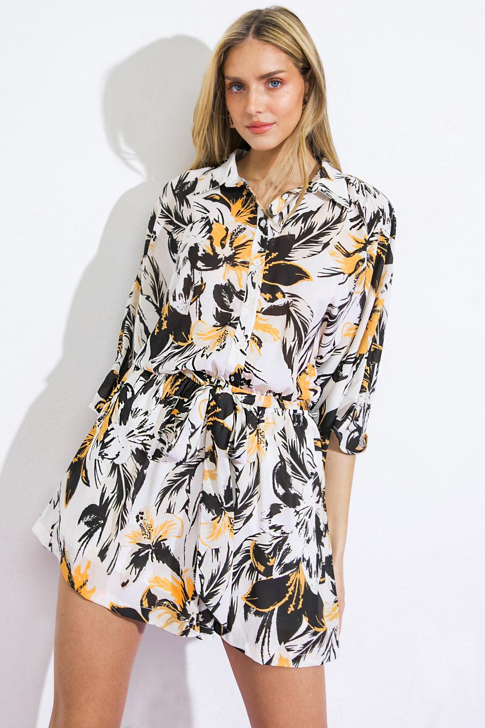 Keep on Hoping Woven Romper in 20ivo 20bla6 — Soul Flow Apparel