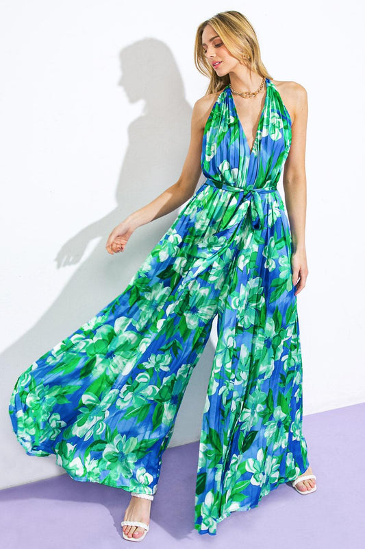 Friday Evening Woven Jumpsuit in 20blu 20gre2 — Soul Flow Apparel