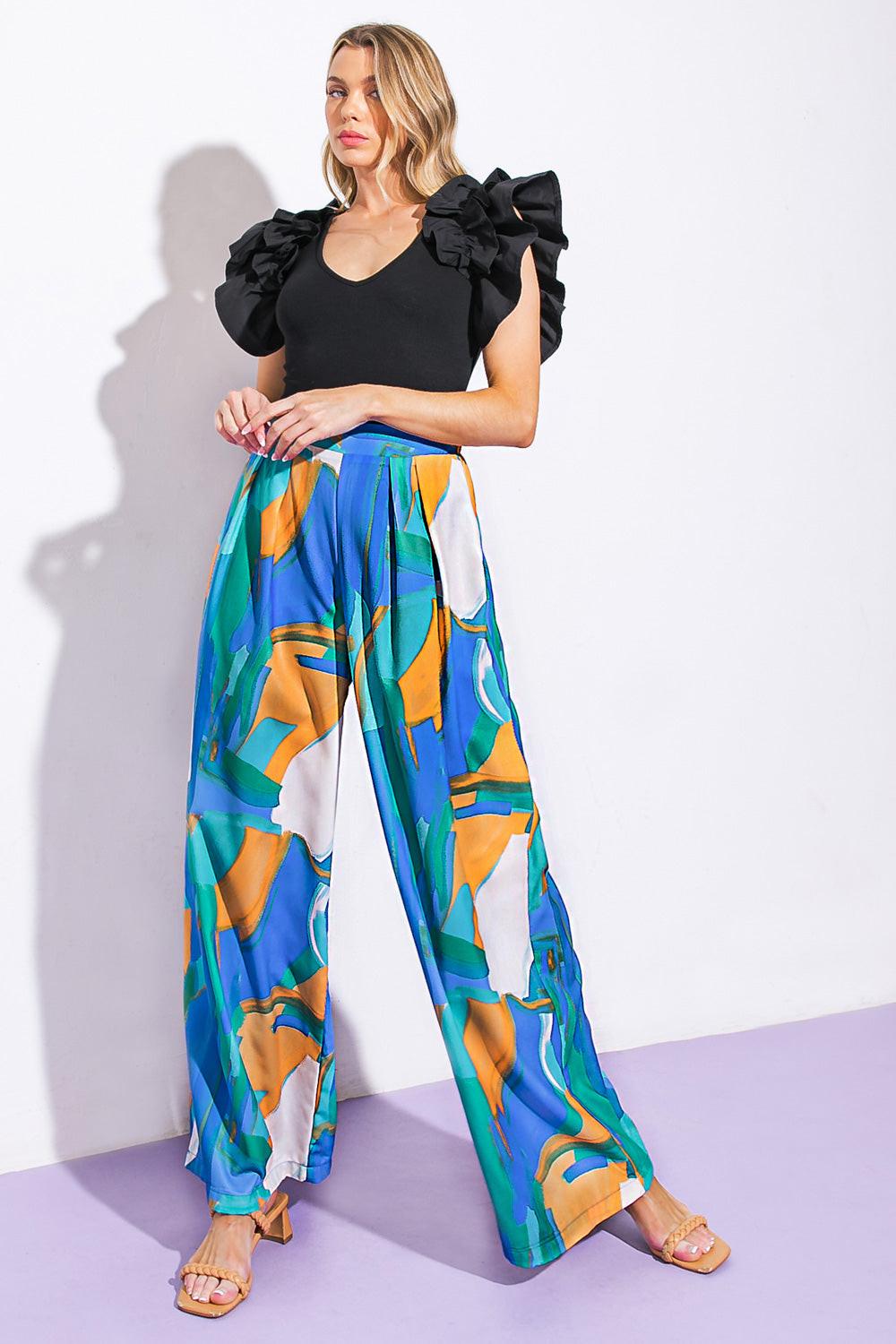 Devoted Lover Woven Pants in 20blu 20ora11 — Soul Flow Apparel
