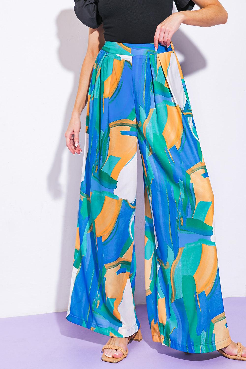 Devoted Lover Woven Pants in 20blu 20ora15 — Soul Flow Apparel