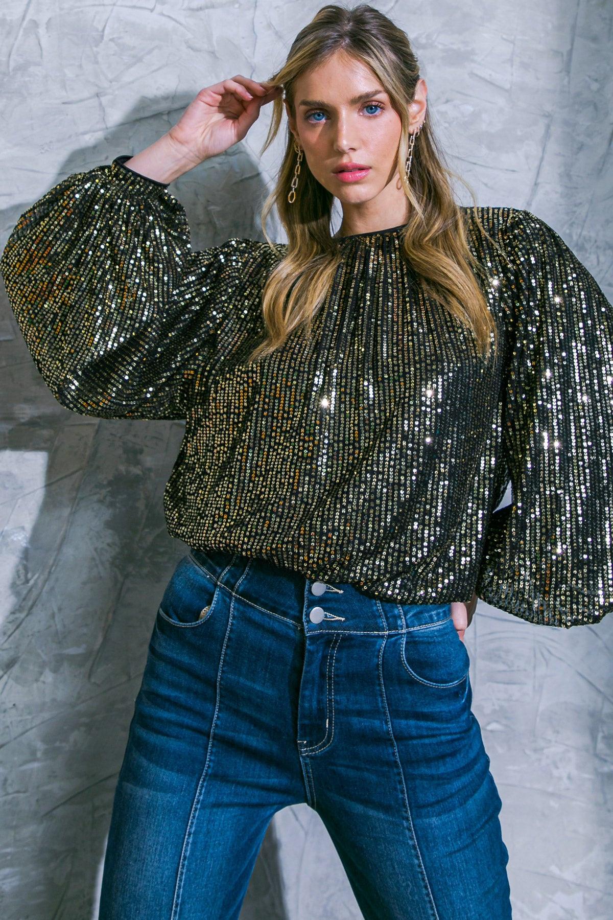 Hope You Remember Sequin Top in 20bla33 — Soul Flow Apparel