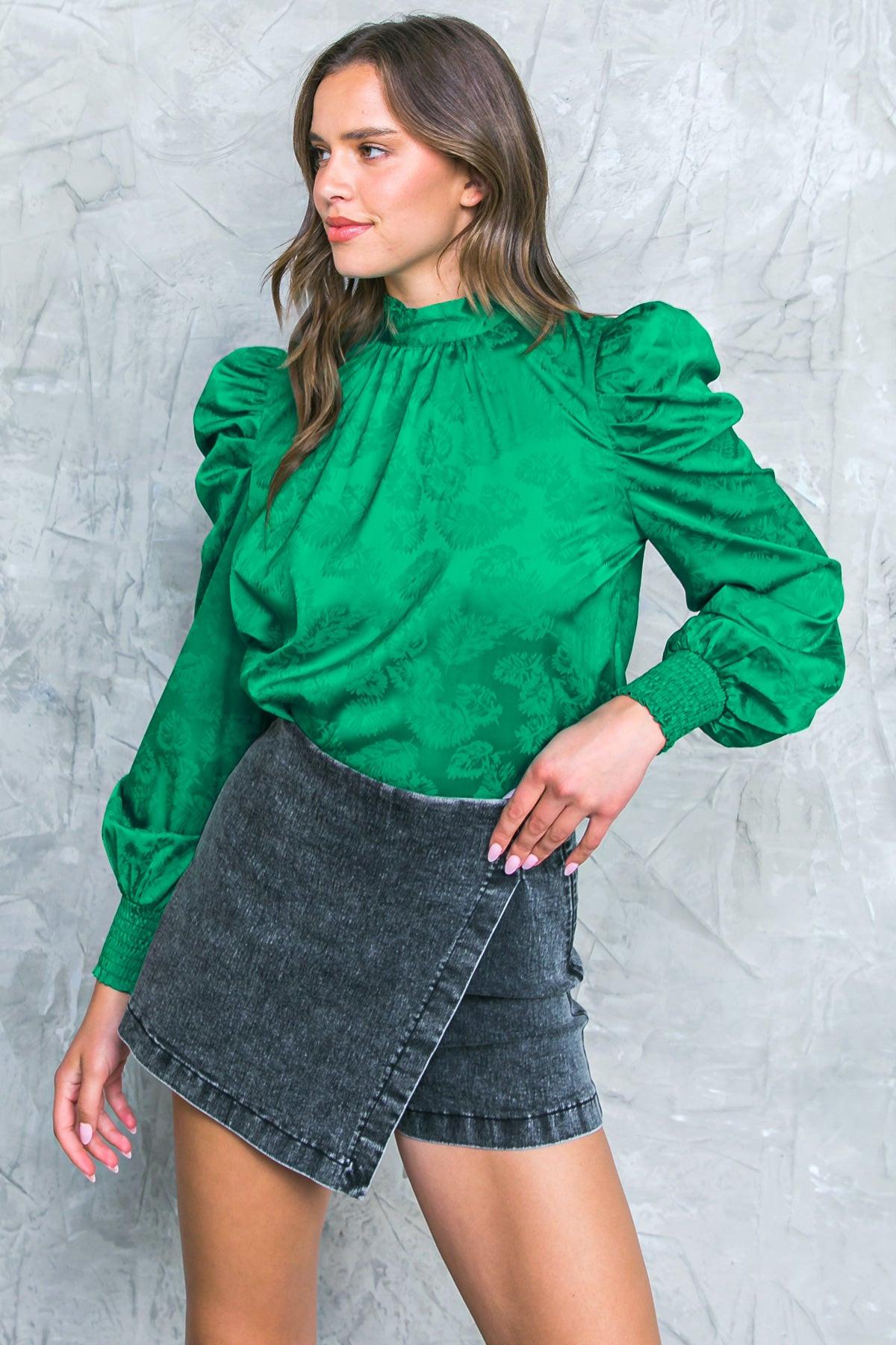 Stolen Glances Satin Top in 20gre20 — Soul Flow Apparel