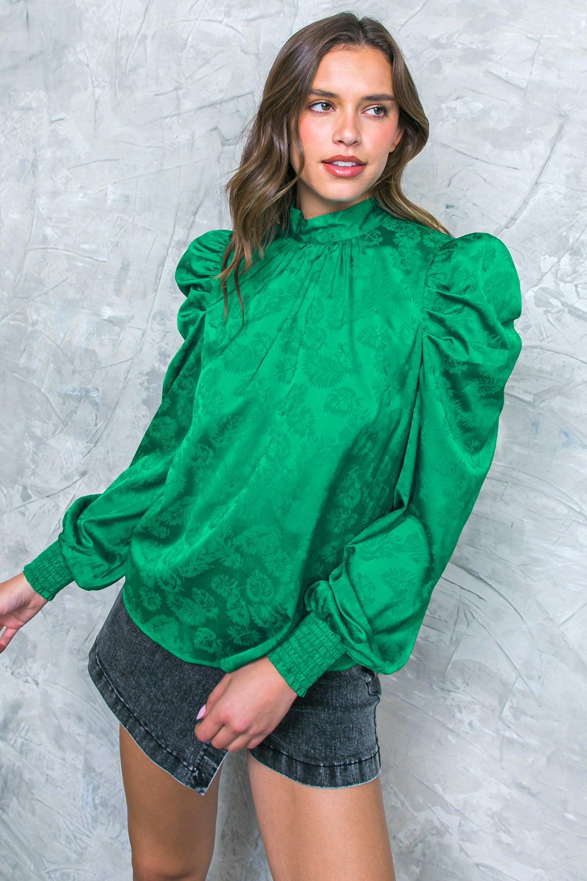 Stolen Glances Satin Top in 20gre5 — Soul Flow Apparel
