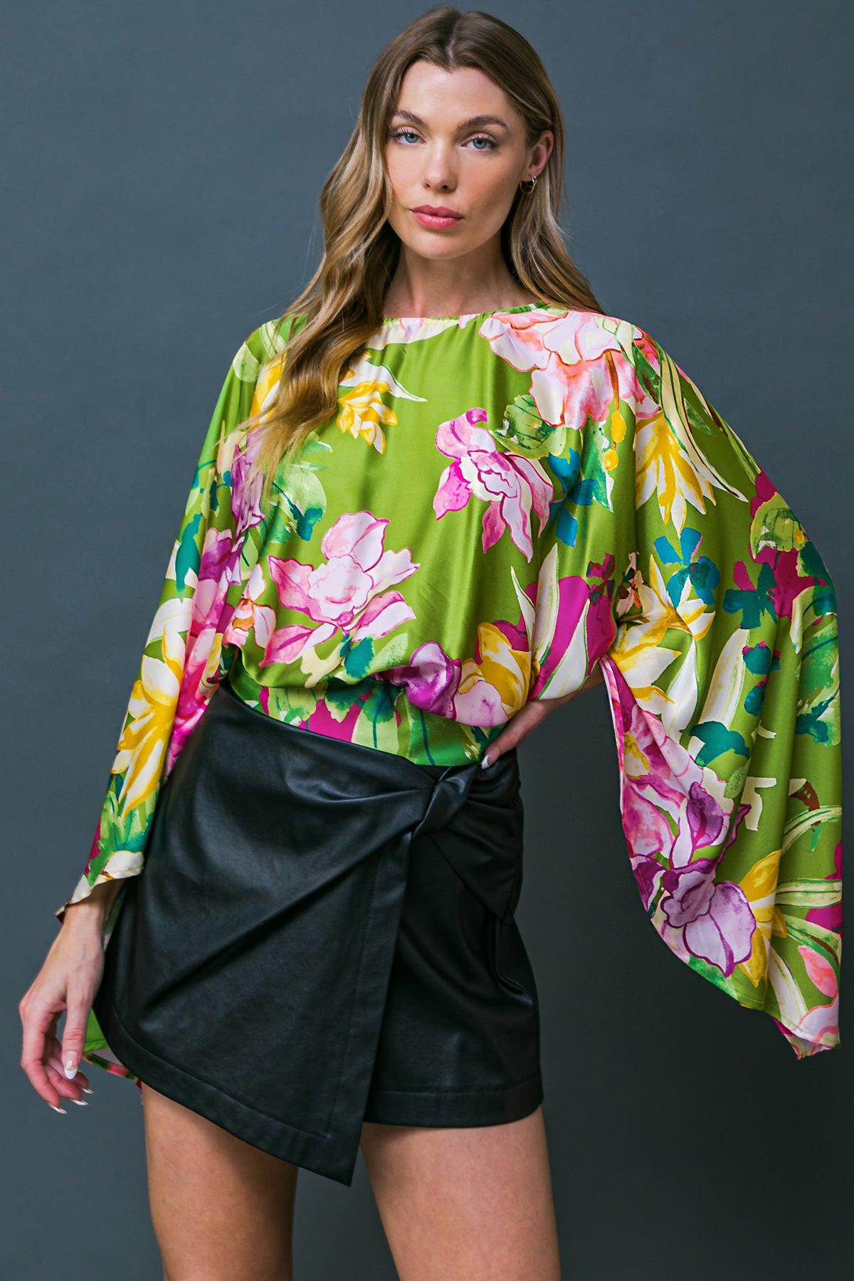 Extravagant Presence Woven Top with Round Neckline and Slit Back in 20avo26 — Soul Flow Apparel