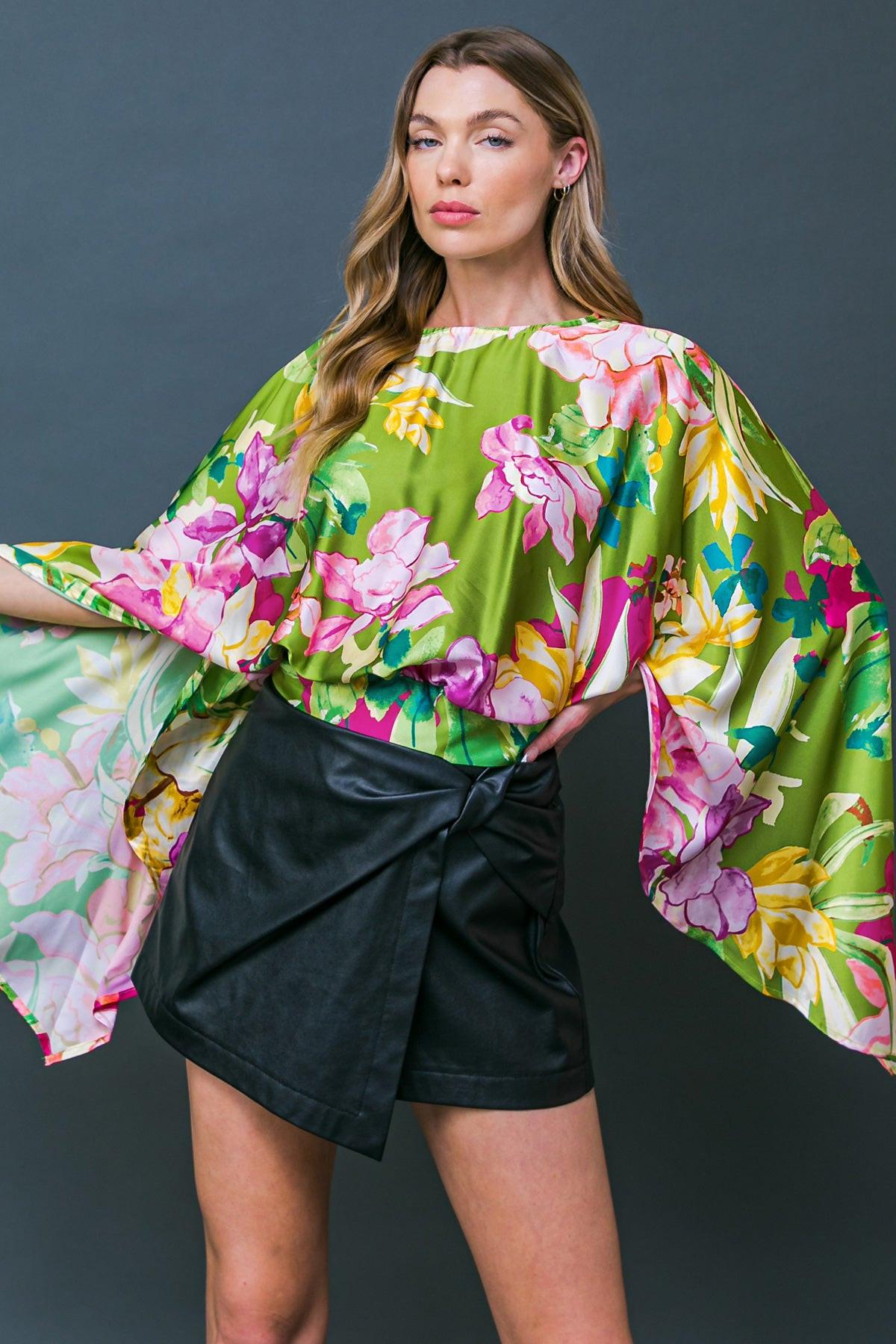 Extravagant Presence Woven Top with Round Neckline and Slit Back in 20avo27 — Soul Flow Apparel