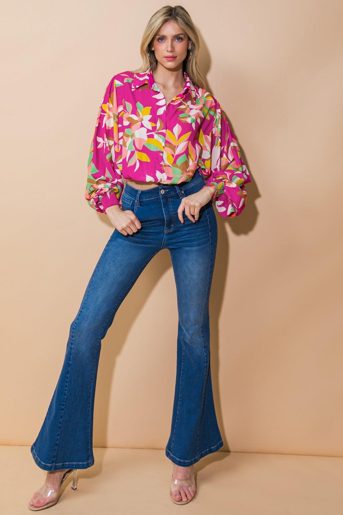 A Chill Moment Woven Top in 20fuc1, view 1 — Soul Flow Apparel