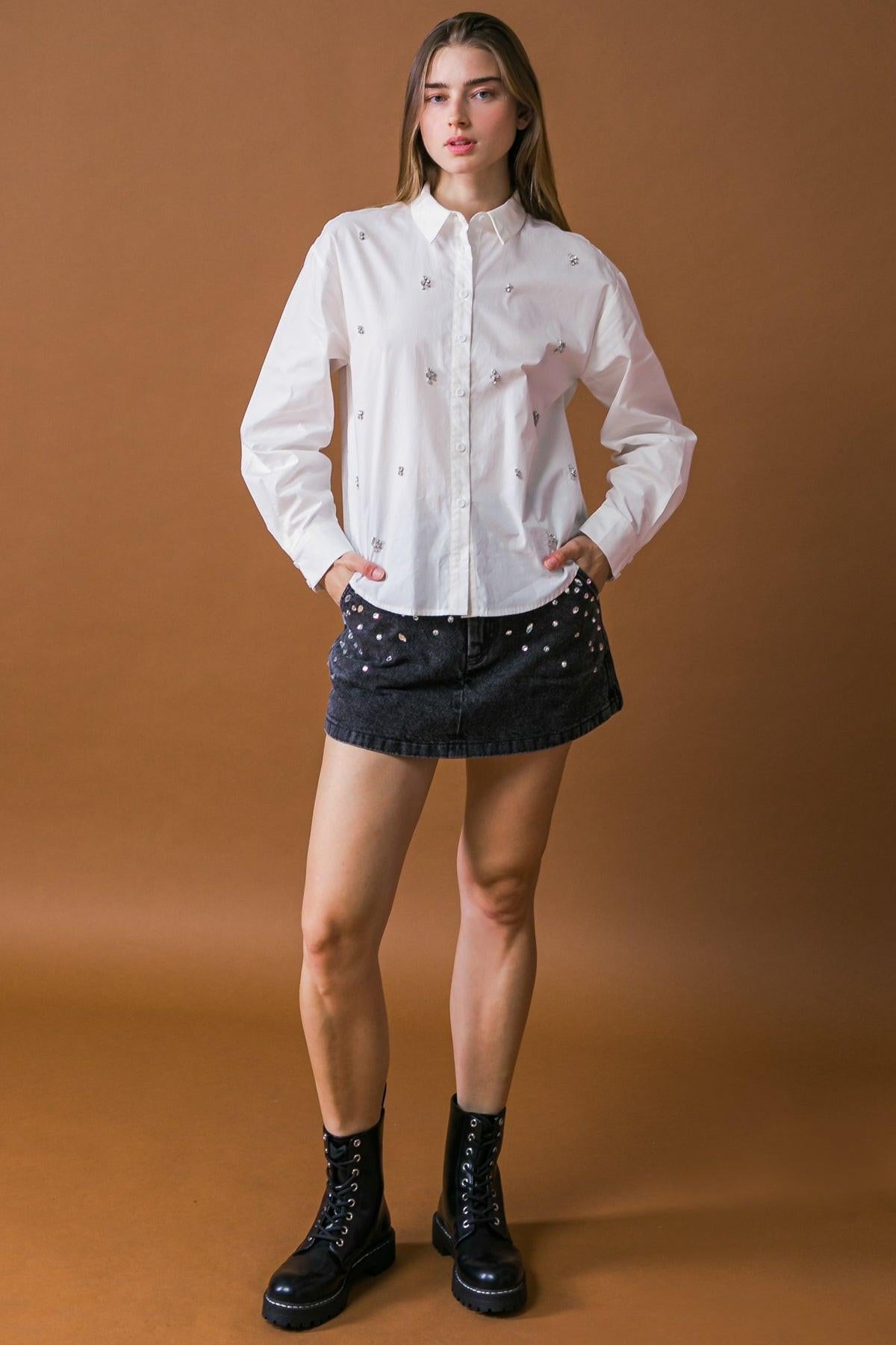 Hit Or Miss Poplin Shirt in 20off 20whi3 — Soul Flow Apparel