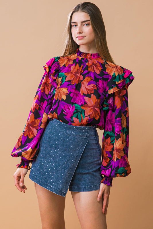 Moody Sweetie Woven Top in 20bla 20red4 — Soul Flow Apparel