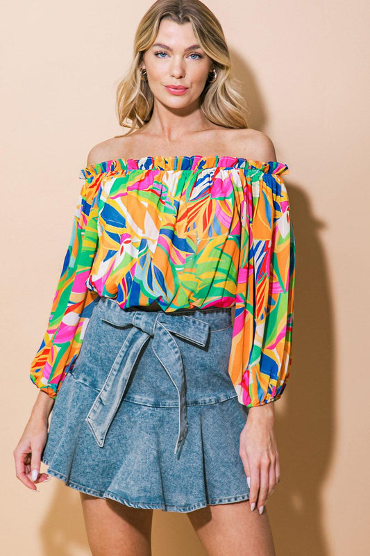 Entertain Me Woven Top in 20ora 20blu17 — Soul Flow Apparel