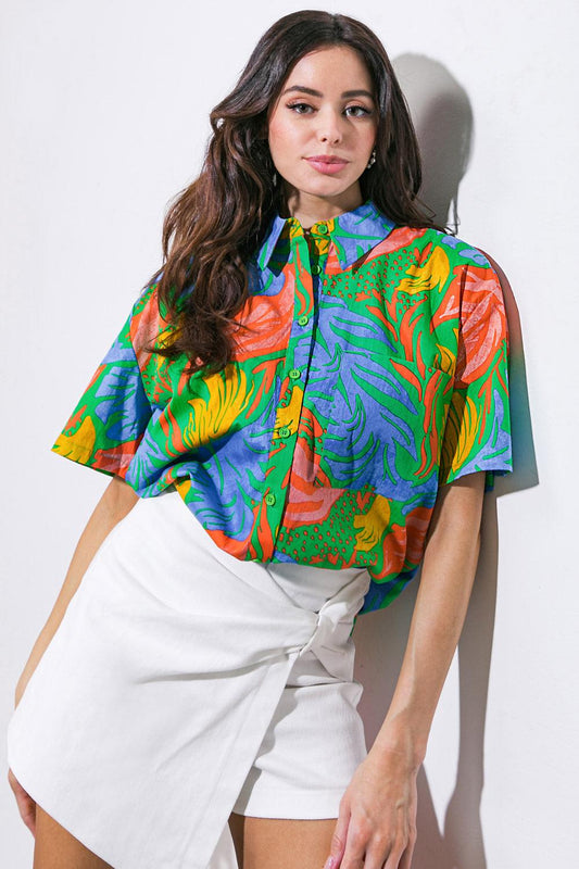 One Step At a Time Woven Top in 20gre4 — Soul Flow Apparel