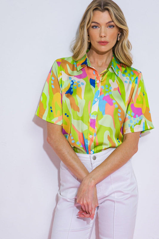 Up for Anything Woven Top in 20lim8 — Soul Flow Apparel