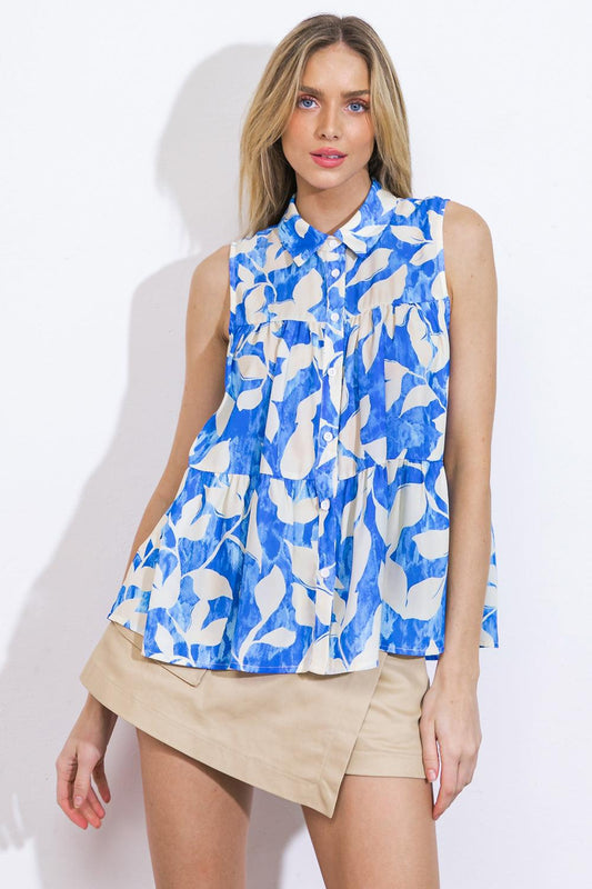 Perfectly Imperfect Woven Top in 20blu 20ivo1 — Soul Flow Apparel