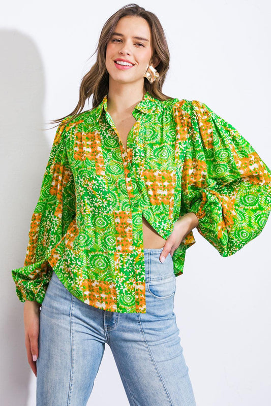 All of My Love Woven Top in 20gre 20ora21 — Soul Flow Apparel