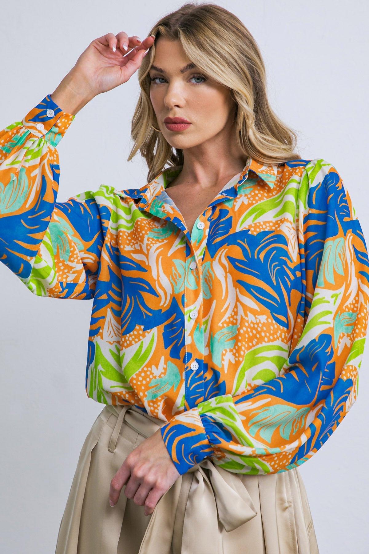 Esteemed Moment Woven Top in 20ora 20blu15 — Soul Flow Apparel