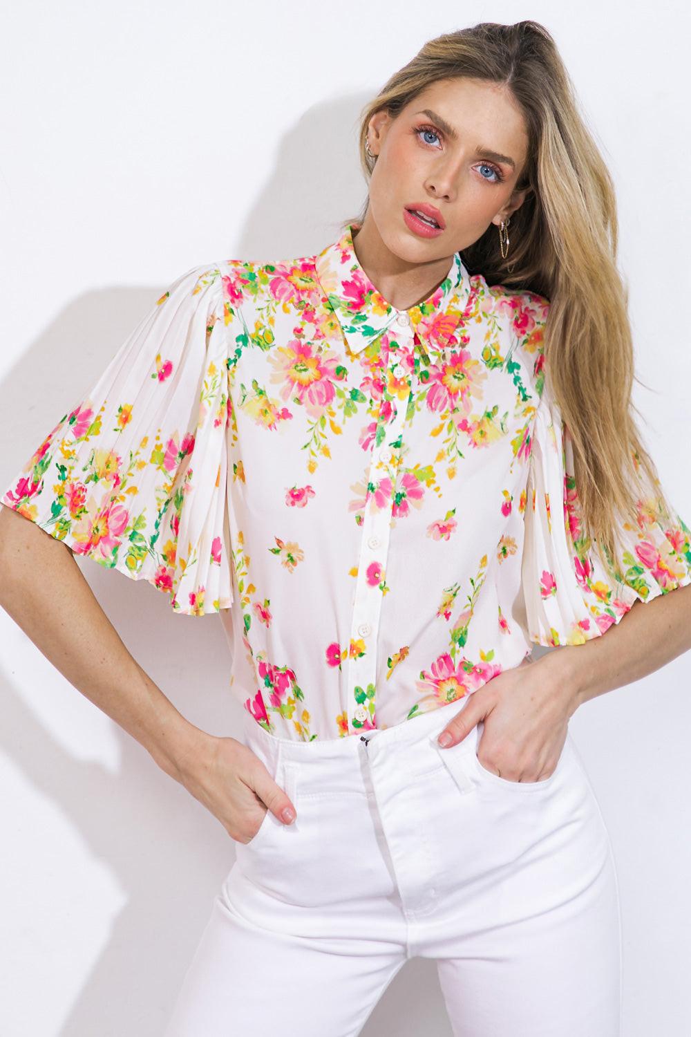 Don't Overthink It Woven Top in 20ivo 20pin11 — Soul Flow Apparel