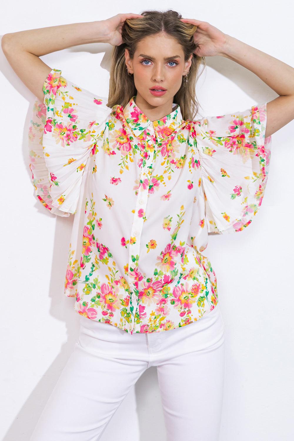 Don't Overthink It Woven Top in 20ivo 20pin4 — Soul Flow Apparel