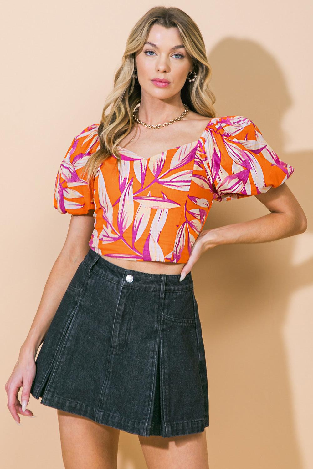 A World of Good Woven Crop Top in 20ora1 — Soul Flow Apparel