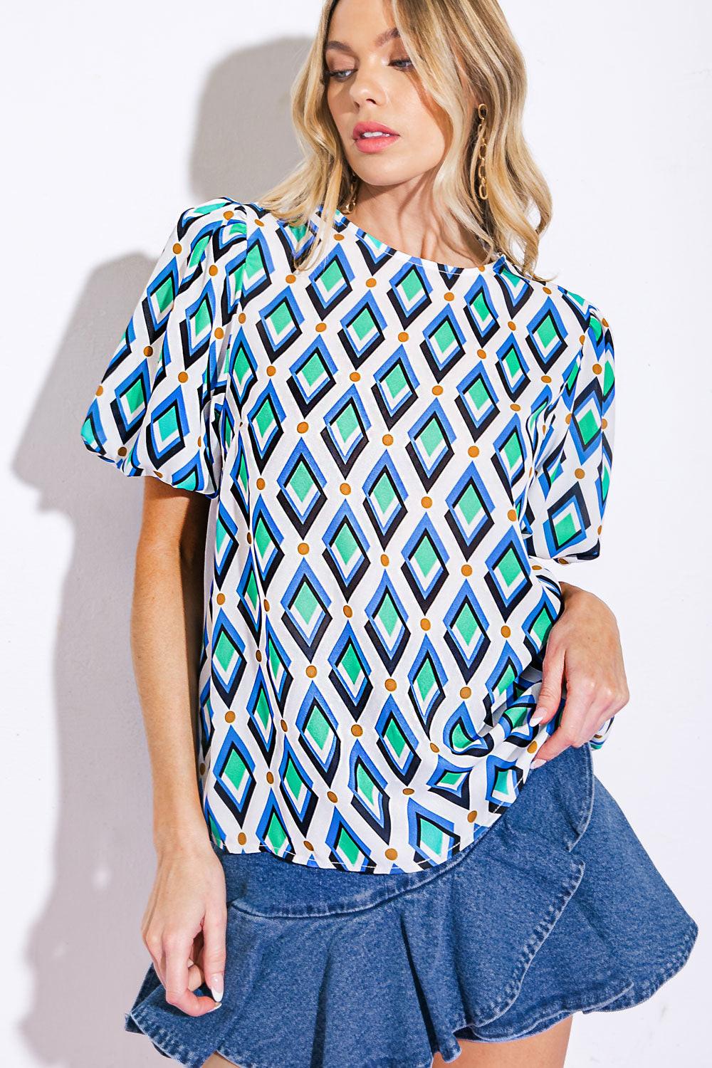 Fresh Take Woven Top in 20ivo 20blu12 — Soul Flow Apparel