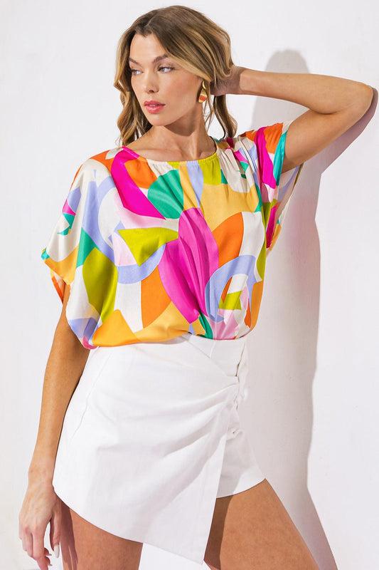 Breathe Freely Woven Top in 20ivo 20fuc19 — Soul Flow Apparel