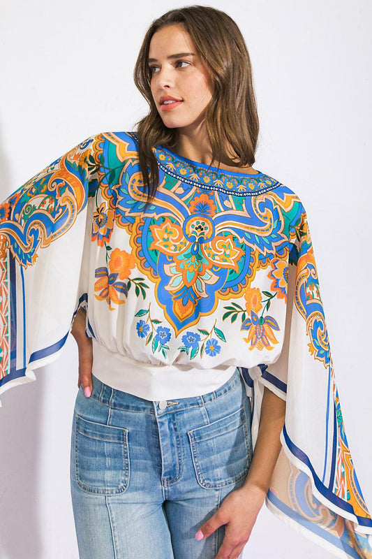 Right This Way Woven Top in 20ivo7 — Soul Flow Apparel