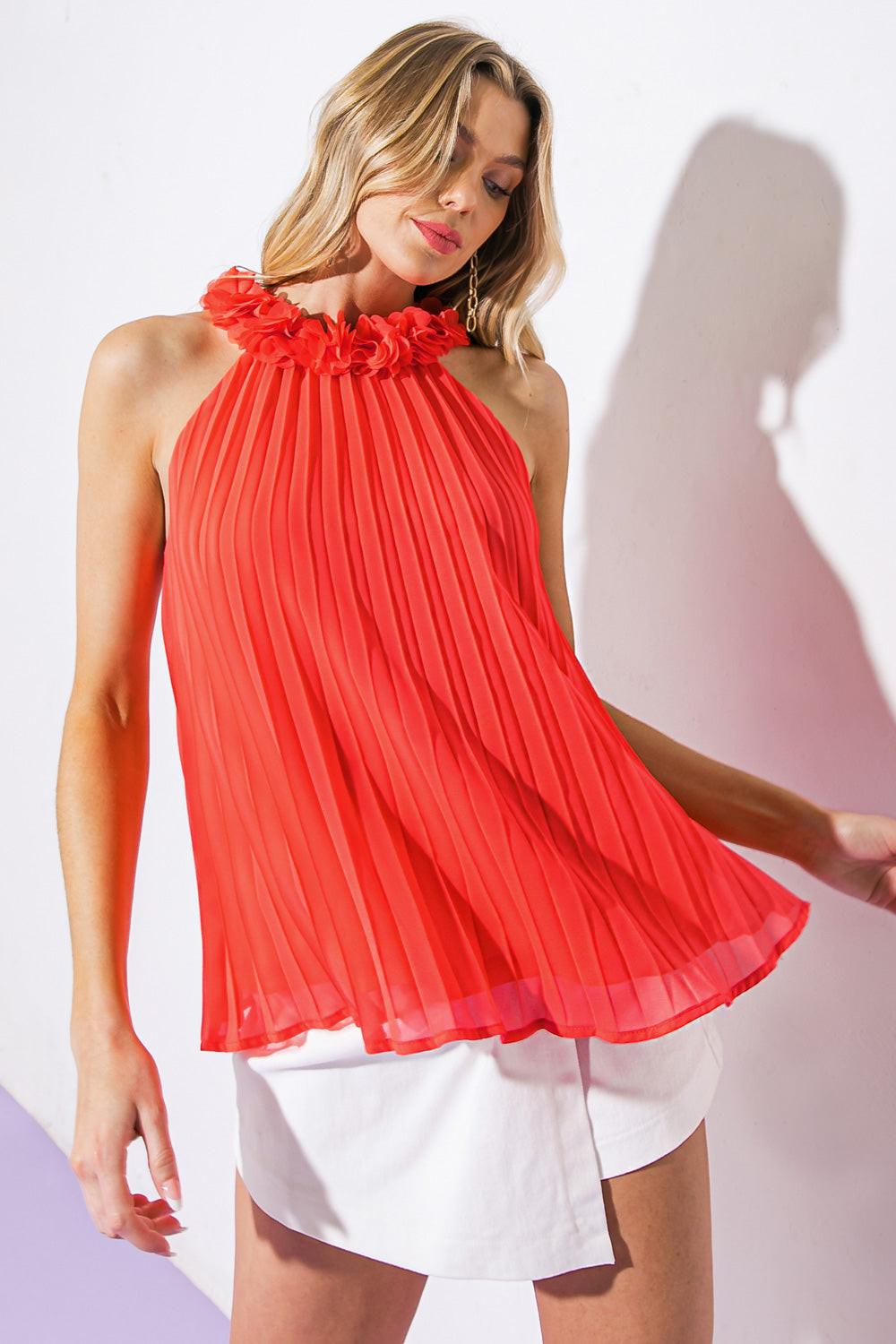 How Sweet It Is Woven Top in 20red12 — Soul Flow Apparel