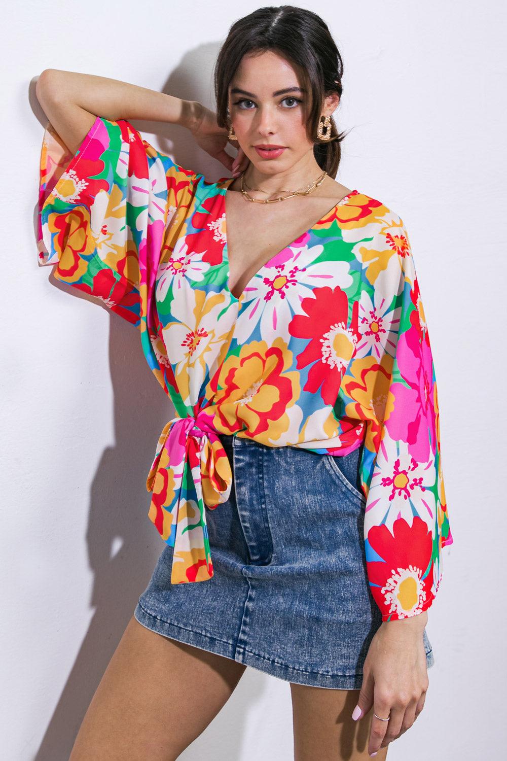 Absolutely Essential Woven Top in 20it 20red 20blu14, view 2012912 — Soul Flow Apparel