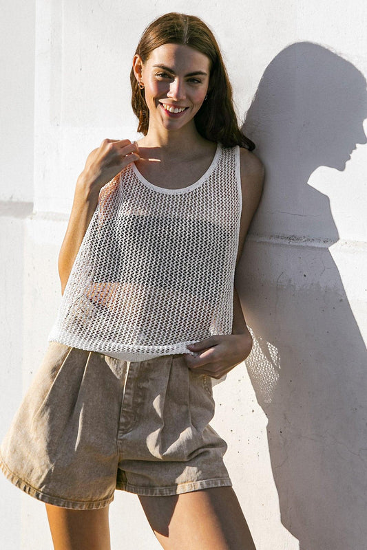 Lost in the Waves Woven Tank Top — Soul Flow Apparel