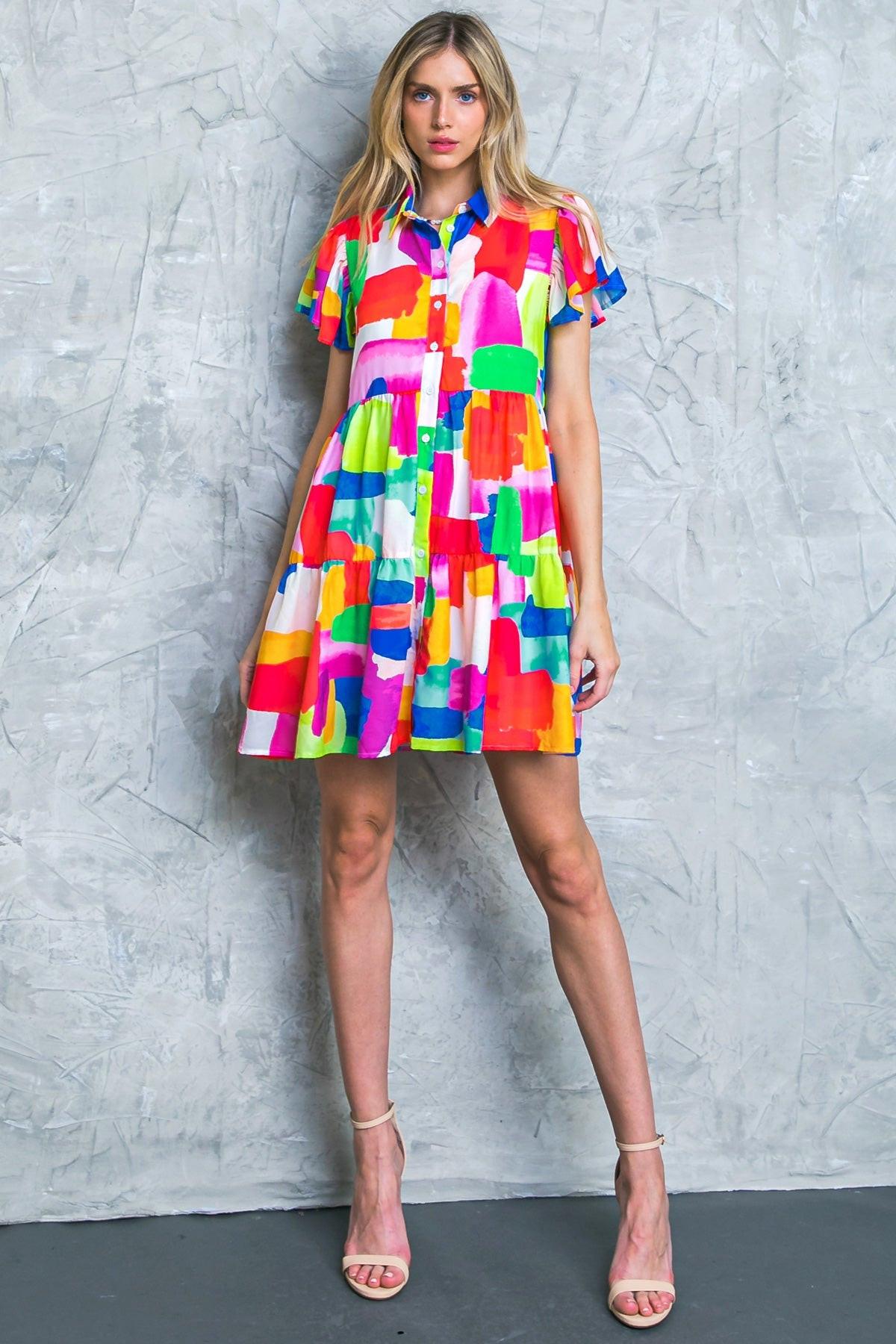 Tempting Me Print Mini Dress — Soul Flow Apparel