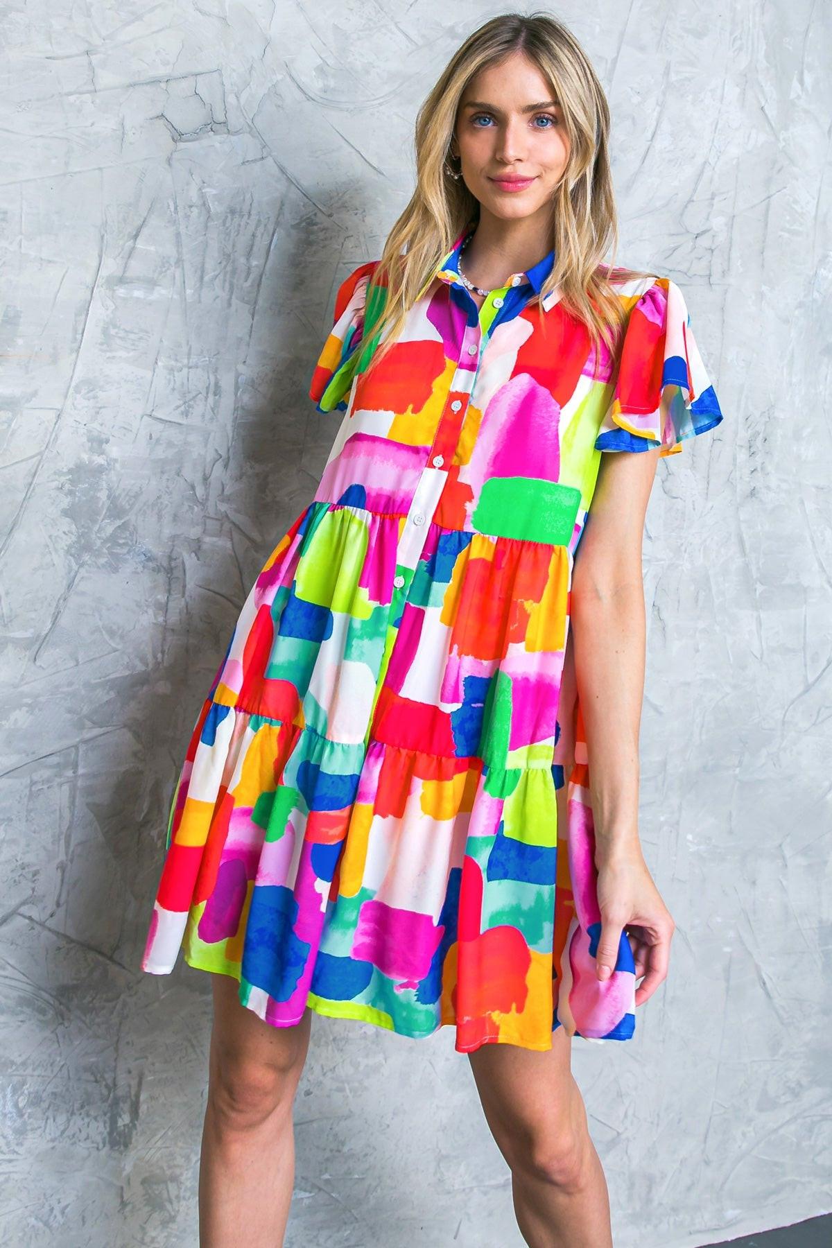 Tempting Me Print Mini Dress — Soul Flow Apparel