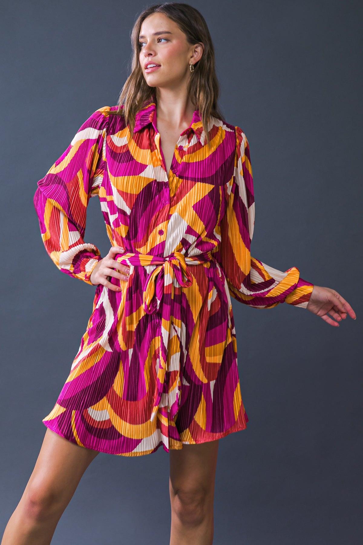Get on Board Woven Plisse Mini Dress — Soul Flow Apparel