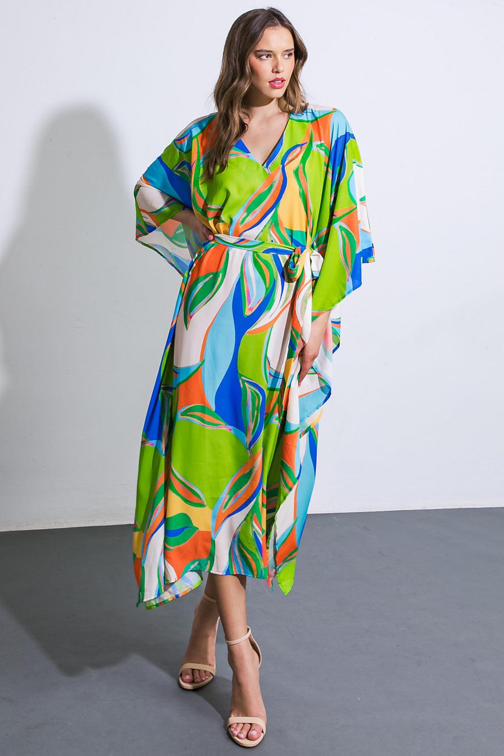 A Beautiful Sight Woven Kaftan Dress — Soul Flow Apparel