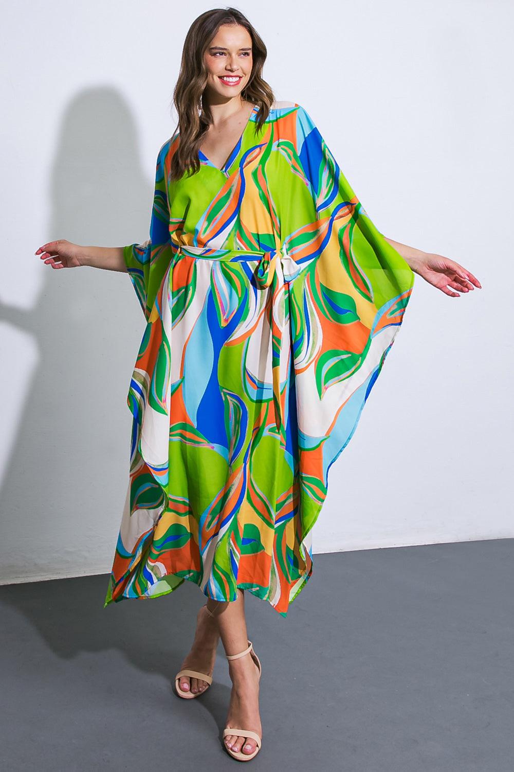 A Beautiful Sight Woven Kaftan Dress, view 1 — Soul Flow Apparel