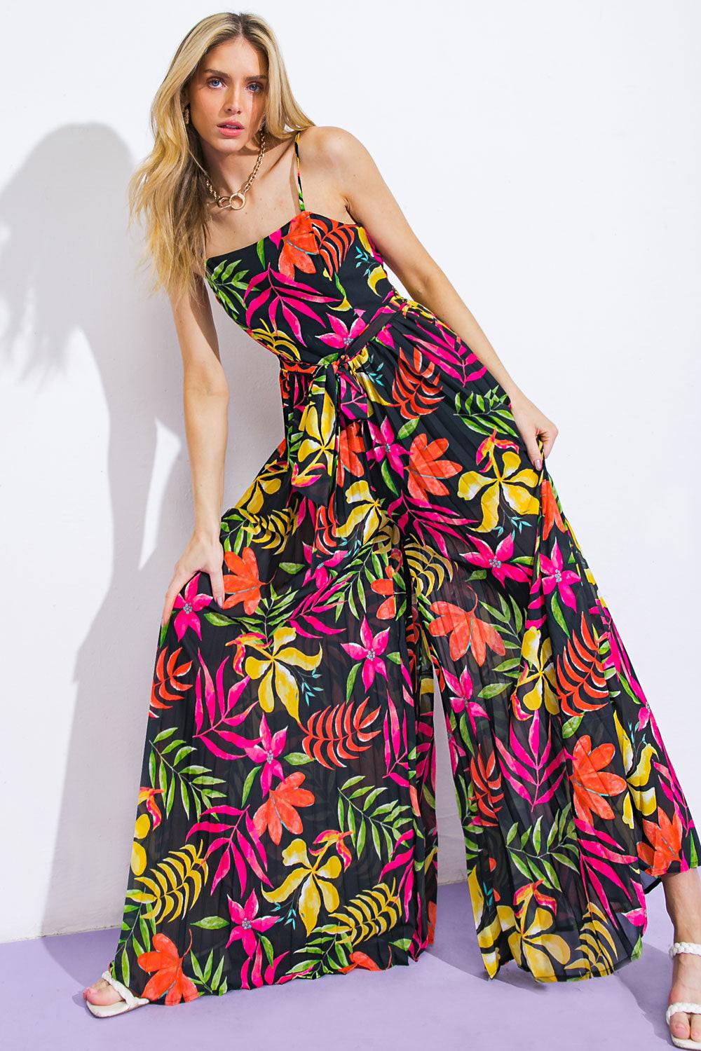 Blossoming with Joy Woven Jumpsuit — Soul Flow Apparel