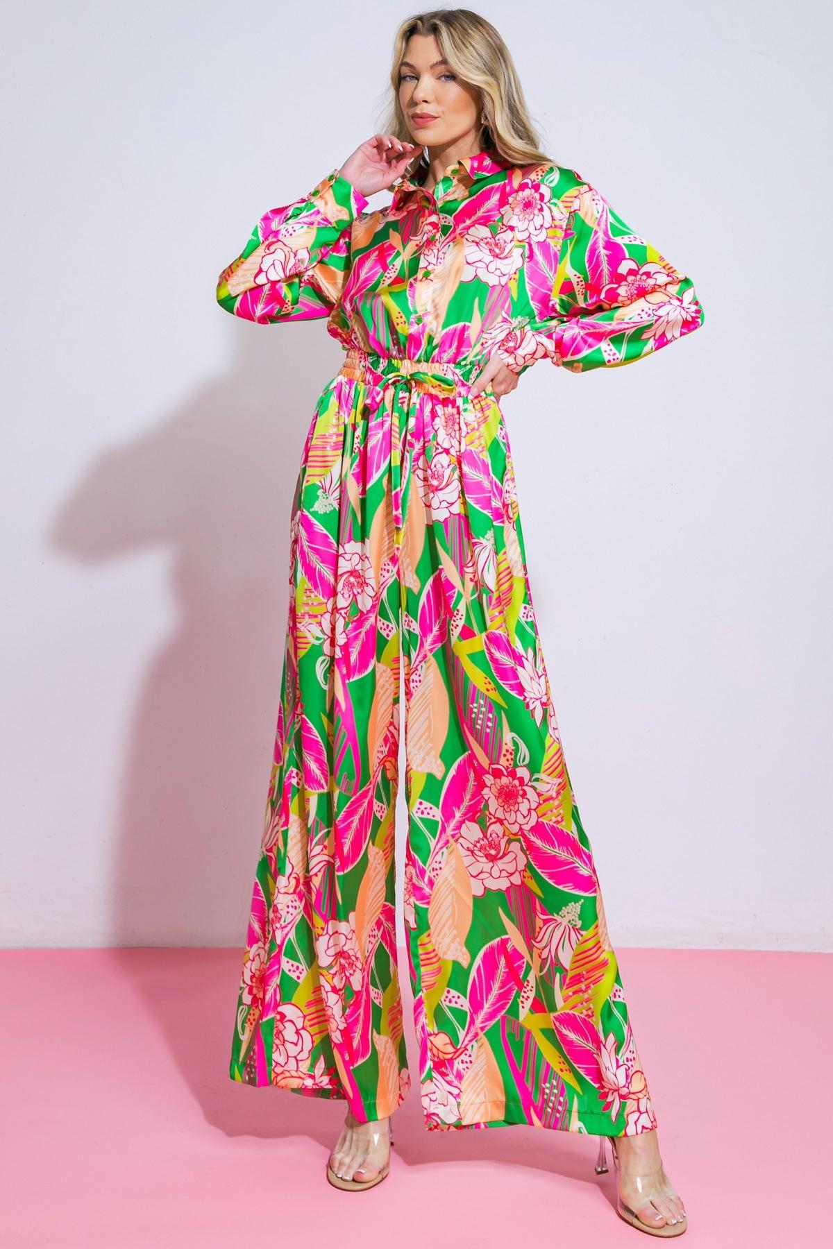 Blooming Hope Woven Jumpsuit — Soul Flow Apparel