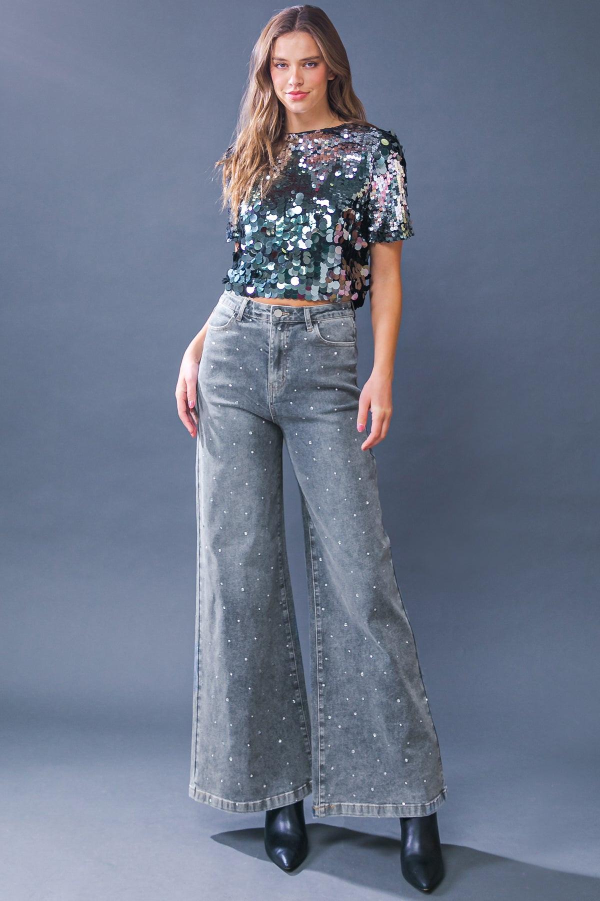 Take the Chance Denim Pants with Embellished Front Pockets Slim Fit — Soul Flow Apparel