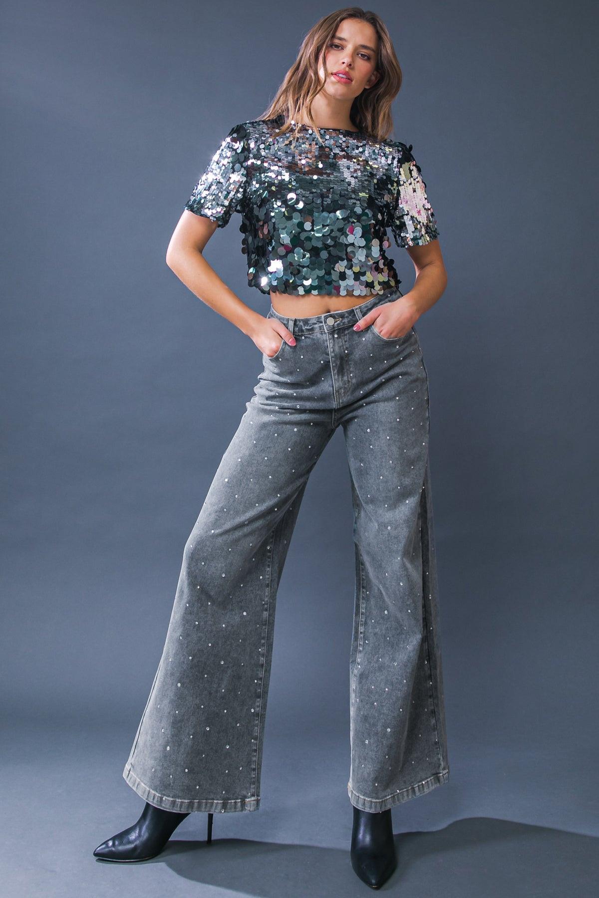Take the Chance Denim Pants with Embellished Front Pockets Slim Fit — Soul Flow Apparel