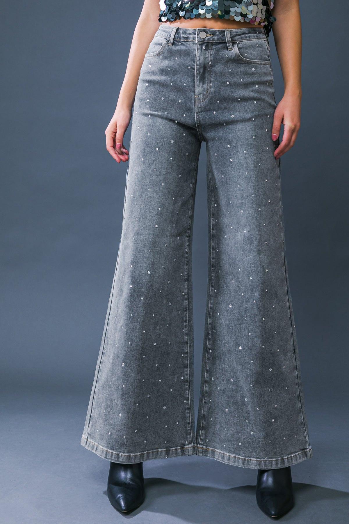 Take the Chance Denim Pants with Embellished Front Pockets Slim Fit — Soul Flow Apparel