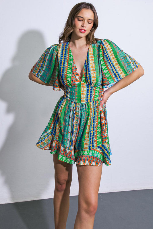 Refreshing Beauty Woven Romper — Soul Flow Apparel