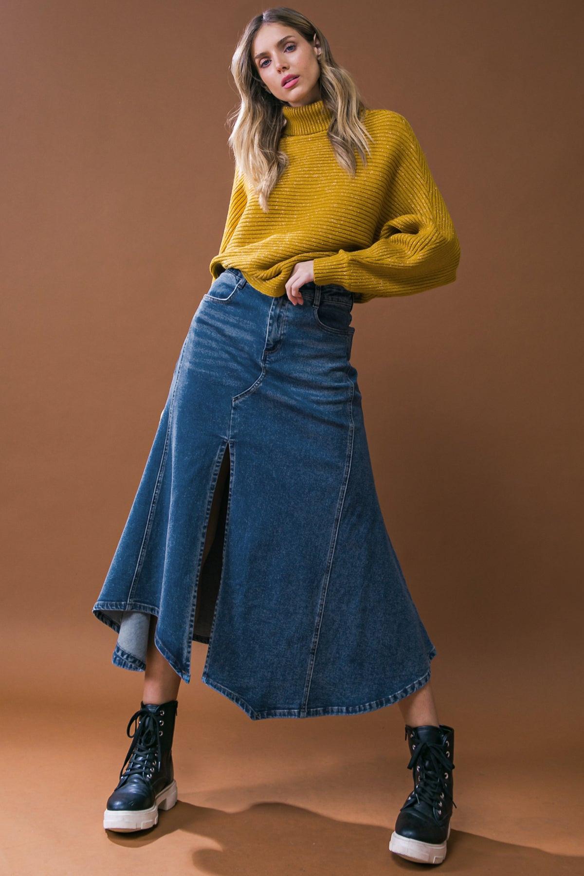 Love So Sweet Sweater Top Dolman Sleeve Turtle Neck Knit — Soul Flow Apparel