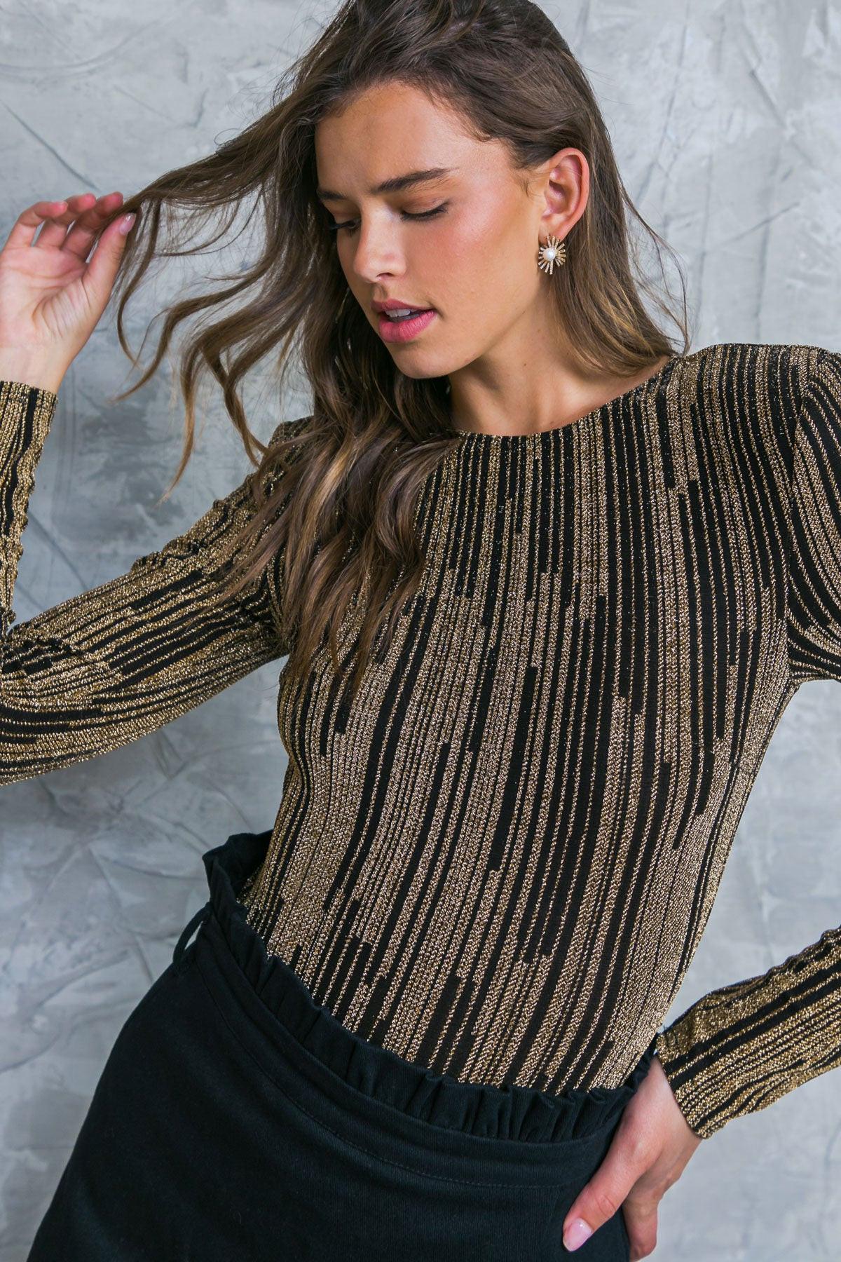 Wishing for You Bodysuit with Round Neckline Keyhole Back Snap Closure — Soul Flow Apparel