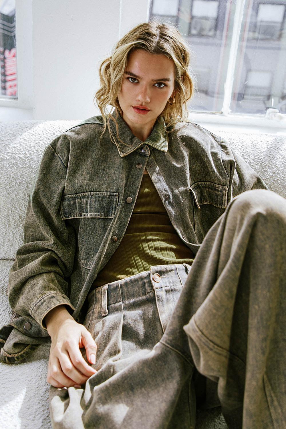 Stuck in Your Ways Denim Top in 20den16 — Soul Flow Apparel