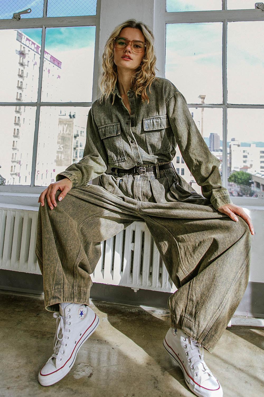 Stuck in Your Ways Denim Top in 20den29 — Soul Flow Apparel