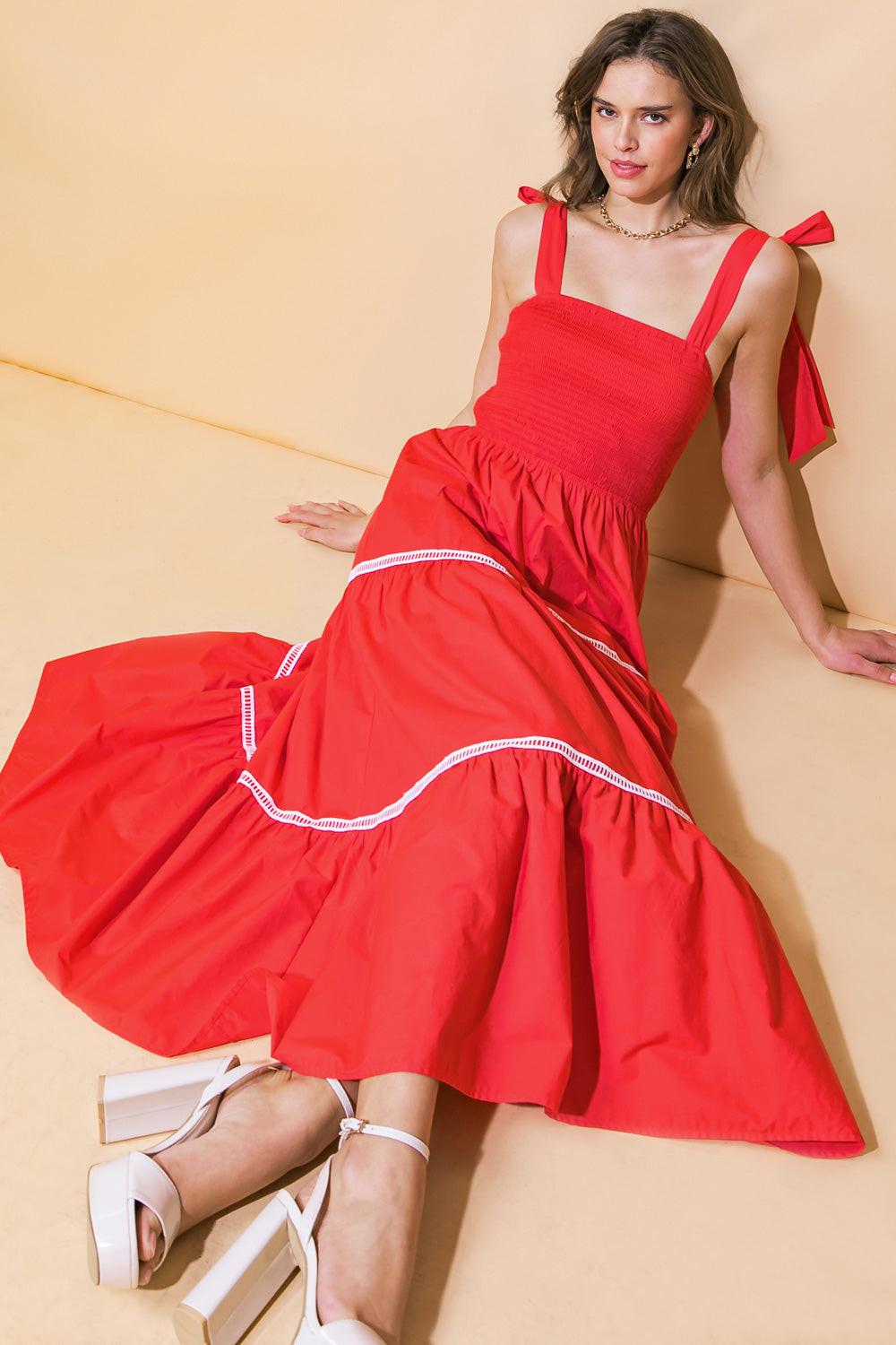 Better Than Ever Poplin Midi Dress in 20tom 20red24 — Soul Flow Apparel