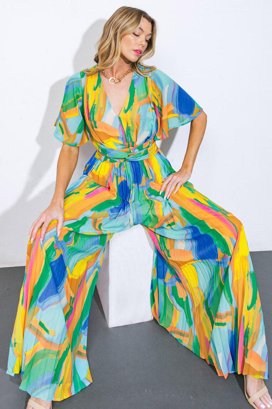 Spirit of Noel Woven Jumpsuit in 20blu 20ora23 — Soul Flow Apparel