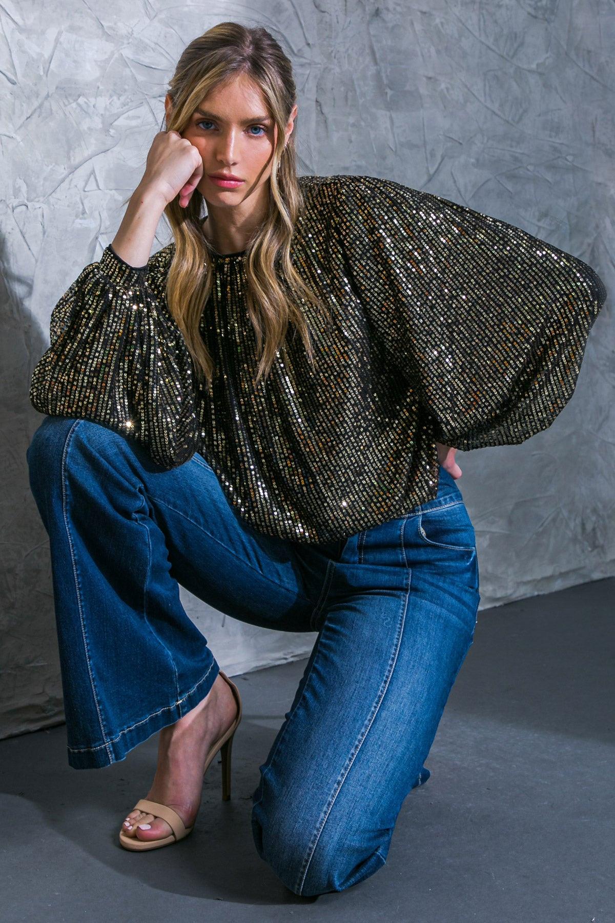 Hope You Remember Sequin Top in 20bla60 — Soul Flow Apparel