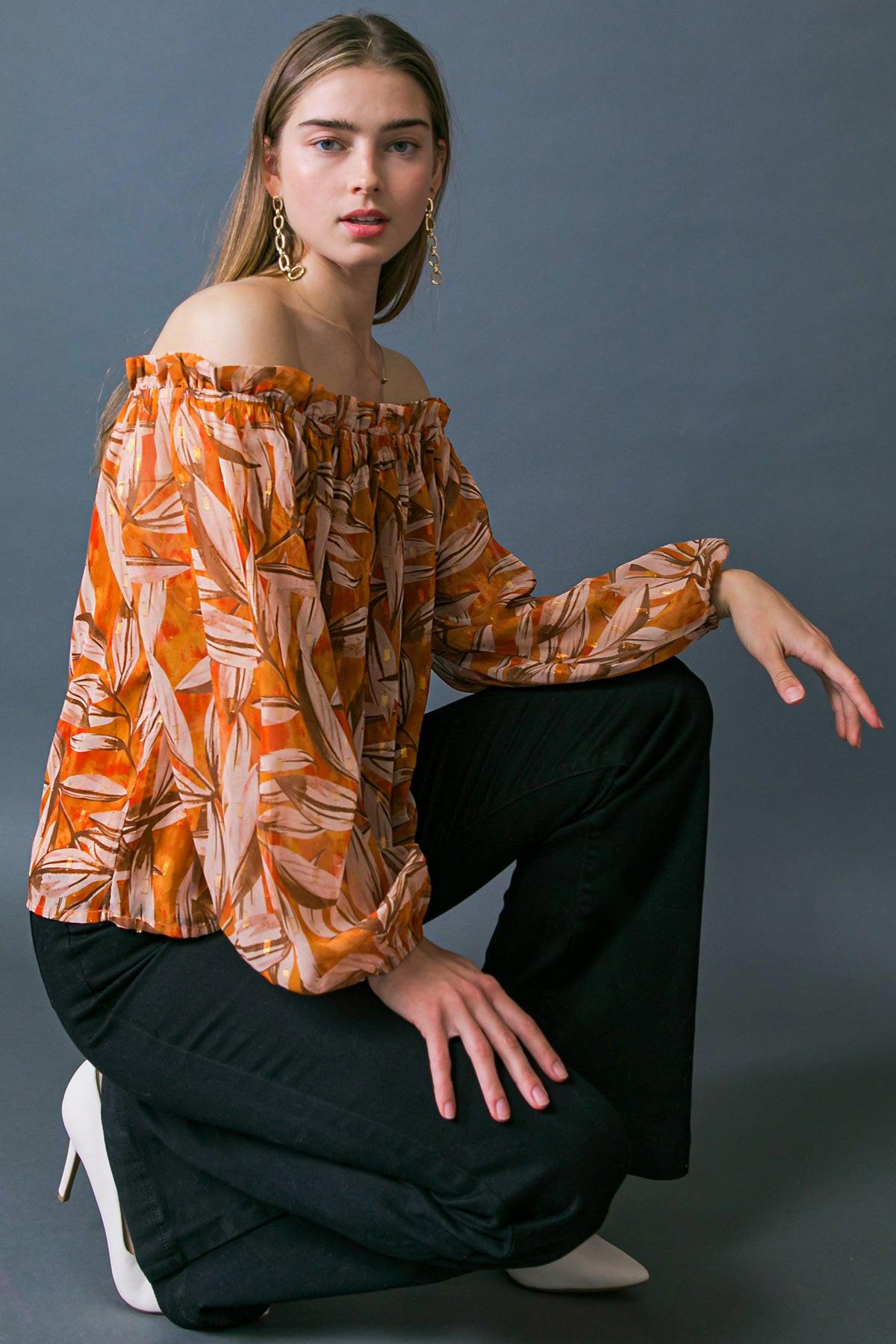 Make Me Believe Woven Top in 20ora 20bro16 — Soul Flow Apparel