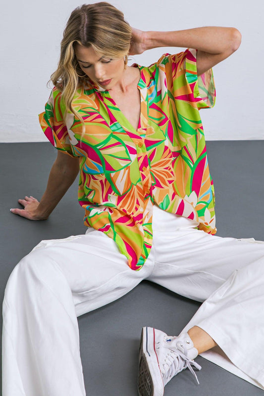 Favorite Icon Woven Top in 20gre 20ora20 — Soul Flow Apparel