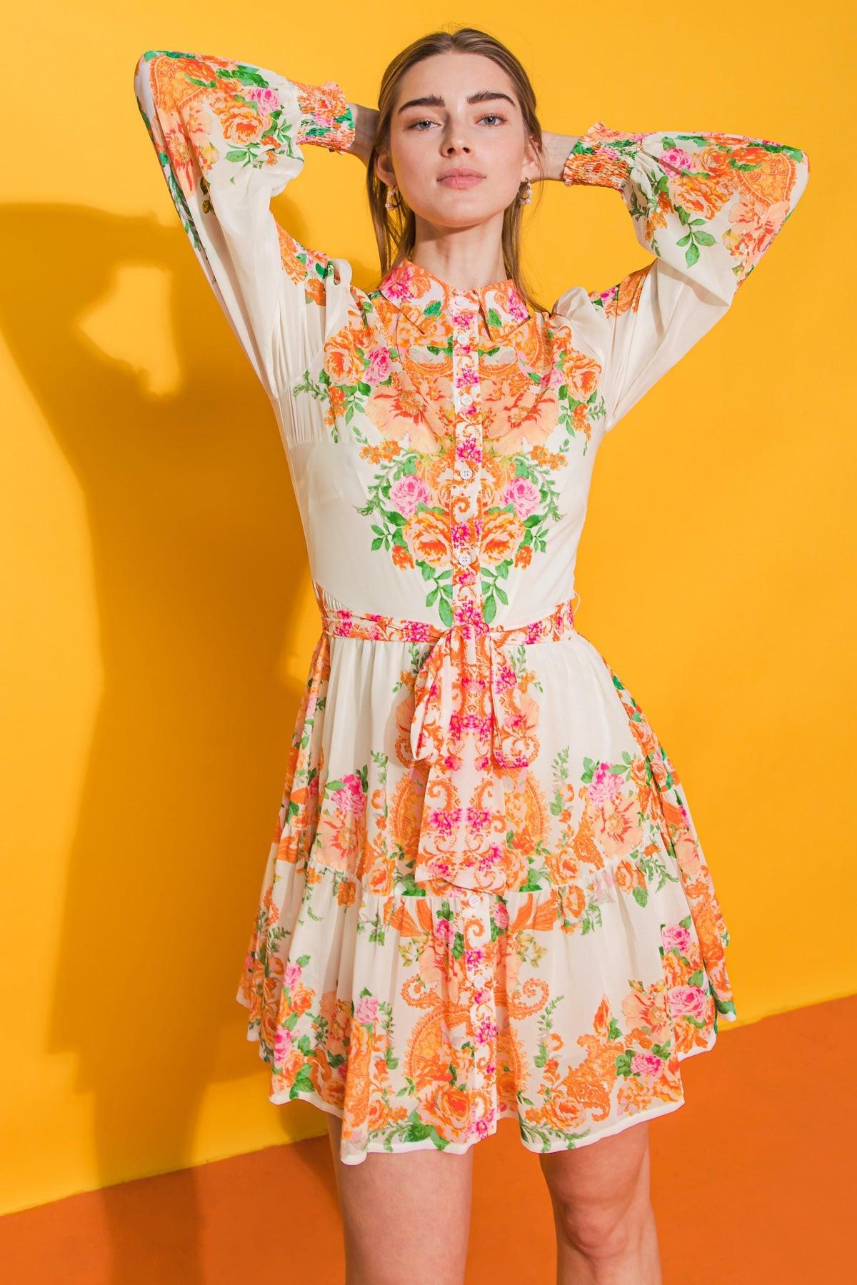 Furthest Thing Woven Mini Dress with Shirt Collar and Ruffled Hem — Soul Flow Apparel