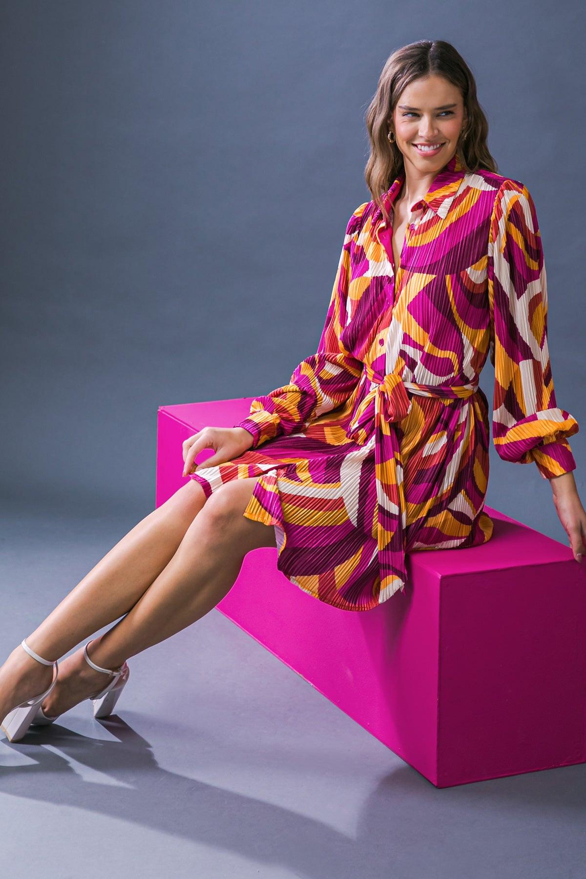 Get on Board Woven Plisse Mini Dress — Soul Flow Apparel